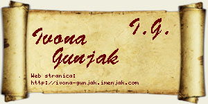 Ivona Gunjak vizit kartica